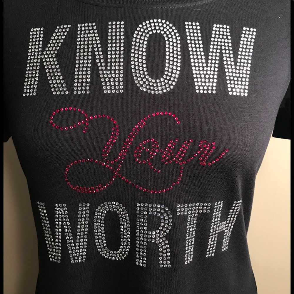 Rhinestone black Tee